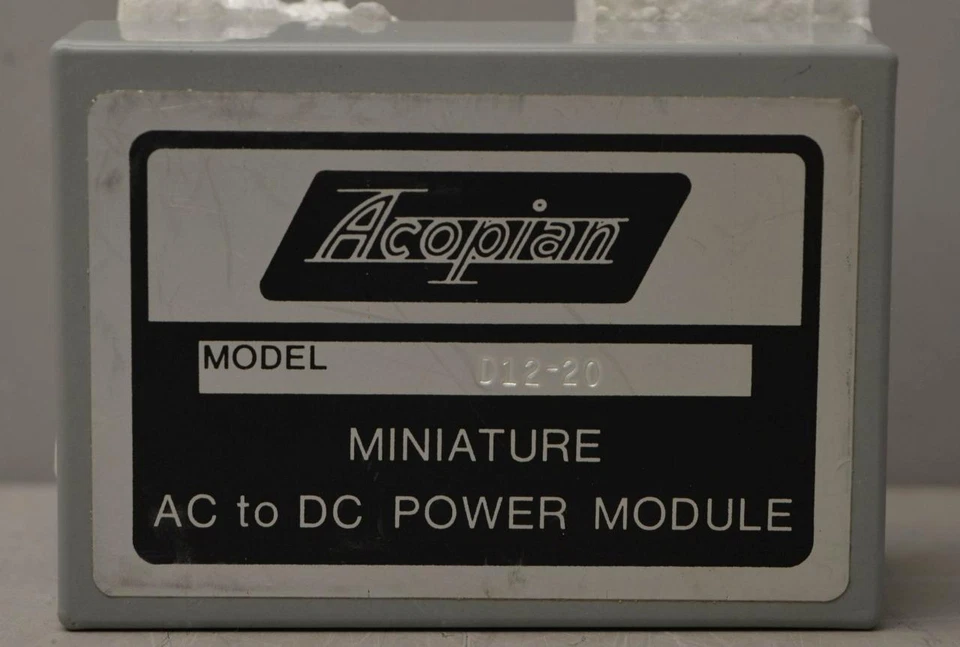 Acopian Miniature AC to DC Power Module Model D12-20 ++ NEW - Image 1 of 1