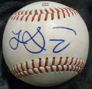 LUCAS SIMS Cincinnati Reds AUTOGRAPHED Carolina League Baseball   - Bild 1 von 2