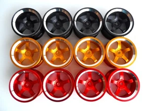 New 1:10 Aluminium/Alloy Wheels (4pcs) For TT-01/TT-02/TL-01/XV-01 26mm/12mm Hex - Picture 1 of 4