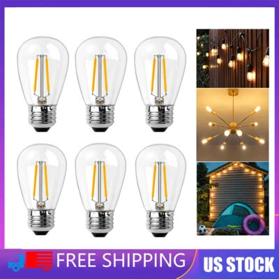 Shatterproof E26 S14 LED Light Bulbs 2W Clear LED Edison Bulbs for String Lights - Image 1 of 4