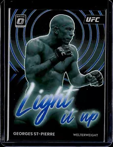 2023 Donruss Optic UFC Georges St-Pierre Light it Up Blue Prizm /49 - Picture 1 of 2