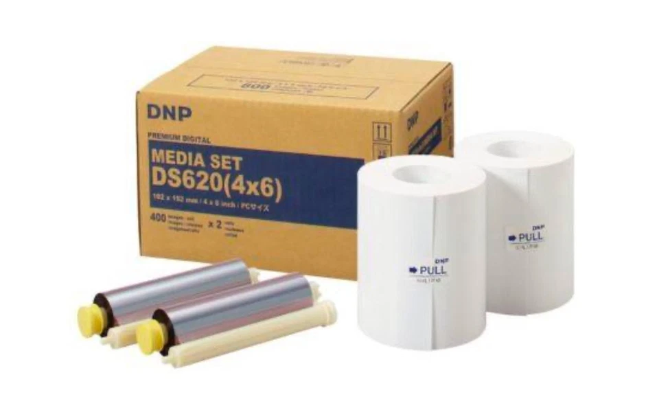 4x6 Media for DNP DS620A Photo Printer 1 box - 2 rolls / 2 ribbons - 800 prints - Image 1 of 1