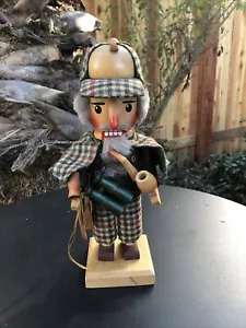 STEINBACH Sherlock Holmes Nutcracker 12”CHRISTMAS Decoration West Germany - Picture 1 of 8