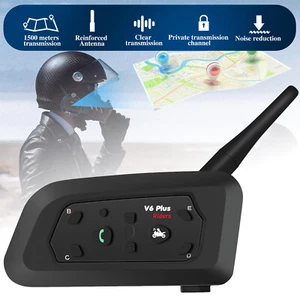 Motorcycle Helmet Bluetooth Intercom, 2-Way 1500M Headset Communication System - Picture 1 of 17