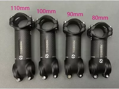 TOSEEK Carbon 3K alu 7° stems MTB Road Bike handlebar Stem 31.8*100/110mm Gray - Image 1 of 4