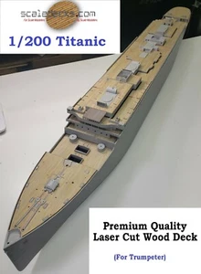 Wood Deck for 1/200 Titanic (fitsTrumpeter kit) by Scaledecks.com [LCD-25] - Picture 1 of 12