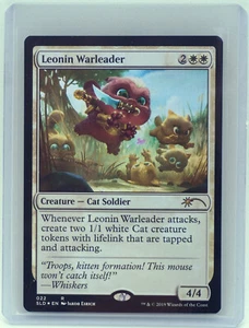 Leonin Warleader - Cat Soldier 022 casi nuevo MTG Secret Lair Drop Series OMG Kitties - Imagen 1 de 2
