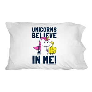 Funda de almohada Unicorns Believe in Me Funny Humor Novedad - Imagen 1 de 4