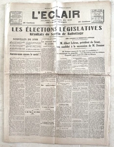 L'ECLAIR du 9 Mai 1932 Journal quotidien du midi - Edition de Montpellier - Picture 1 of 4