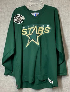 Dallas Stars VTG 90's CENTER ICE CCM Air Knit Hockey Jersey Sz L Embroidered EUC - Picture 1 of 9