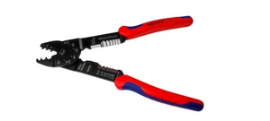 KNIPEX 97 21 215 C Crimpzange – 230 mm – schwarz lackiert mit Mehrkomponenten - Bild 1 von 3