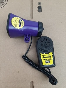 4 Way BICYCLE HORN SIREN ALARM WITH MICROPHONE Purple Working - Picture 1 of 7
