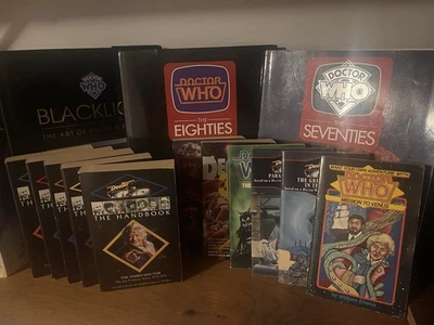 Lot Of 14 Dr Who Books:  6 UK Paperback & MYOA, 3 Hardcover, 5 Dr Handbooks - Image 1 of 4