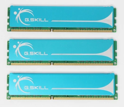 G.Skill 6 GB (3x2GB) F3-10666CL7T-6GBPK PC3-10600 (DDR3-1333) RAM (#30439) - Bild 1 von 2