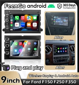 Android 13 Carplay HD GPS Navi Car Stereo Radio Apple For F150 F250 F350 Mustang - Picture 1 of 23