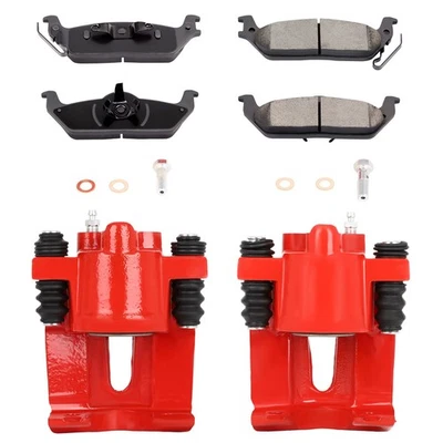 Rear Brake Calipers And Ceramic Pads For 2004-2008 2009 2010 2011 Ford F-150 - Imagem 1 de 4