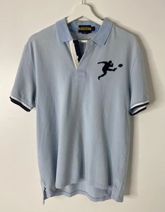 Ralph Lauren Rugby Big Kicker Polo Manica Corta Uomo Blu Navy 11 Large - Foto 1 di 5