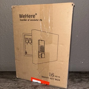 WeHere 16 Key Lock Box Wall Mount, APP Bluetooth/OTP/Wi-Fi/Fixed Code/Key Unl... - Picture 1 of 6