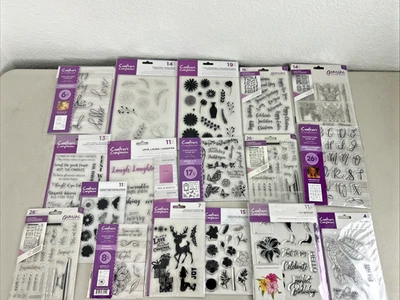 Crafter Companion 透明邮票丙烯酸光聚合物花卉鸟问候挑选 — 第 1/4 张图片