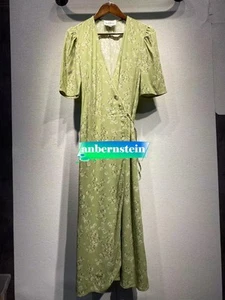 Vestido Envuelto Rouje Francés Pastoral Estampado Floral Manga Corta Cuello en V Vestido 2025 - Imagen 1 de 17