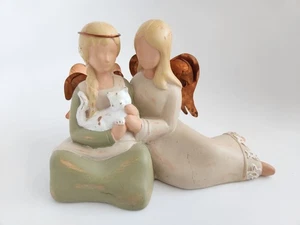 2 Angels With Cat Gentle Souls Comfort figurine #80098 Mindspring 2002 EUC - Bild 1 von 10