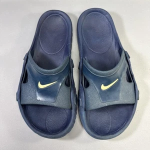 Nike Mens Geta Slides 6 Blue Sandals Swoosh Logo 90’s Getasandal Made In Italy - Picture 1 of 13