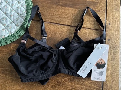PROJECT ME BY HOTMILK LADIES BLACK PROVOCATEUR NURSING BRA UK SIZE 34D BNWT - Image 1 of 4