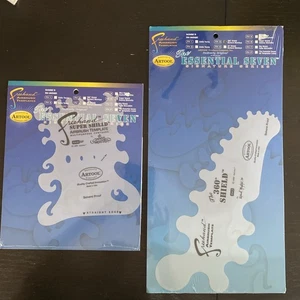Lot of 2 Artools #3 & #6 The 360 Shield/Super Shield Freehand Airbrush Template - Picture 1 of 6