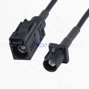 Fakra-A Stecker auf Buchse schwarz 9005 RG174 Kabel für Auto GPS Antenne Kabel Wifi Koax - Bild 1 von 11