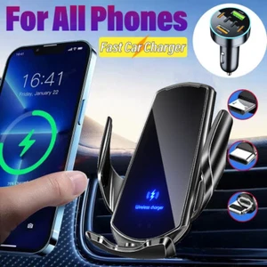 66W Fast Wireless Car Charger Automatic Clamping Mount Air Vent Phone Holder - Picture 1 of 18