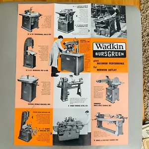 Vintage 1960s WADKIN Promotional Flyer Sawmill Woodworking Machinery Memorabilia - Picture 1 of 8