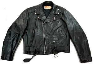 EXCELLED Perfecto US Biker Harley Motorrad Lederjacke 52 L - Picture 1 of 4
