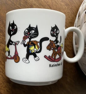 Schwarze Katze Kaffeebecher Tasse Vintage Hairbo Katinchen Seltmann Weiden - Bild 1 von 9
