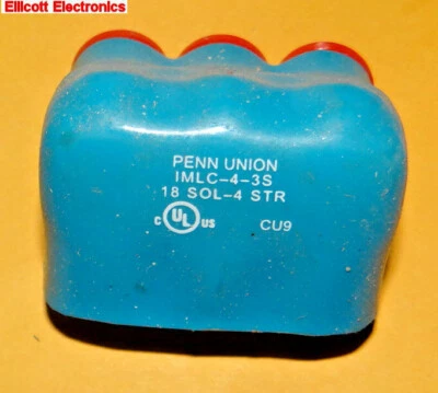 IMLC-4-3S Penn-Union Corp Insulated 3 Pole Wire Power Connecter NOS 600V - Image 1 of 4