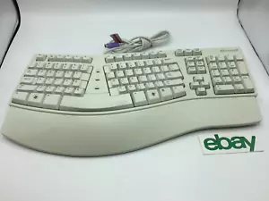 Vintage Microsoft KU-0045 X06-19331 Natural Keyboard Elite Ergonomic ps2 White - Picture 1 of 4