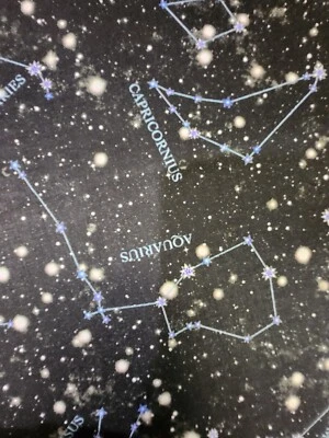 CONSTELLATION HOROSCOPES BLACK COTTON FQ - Image 1 of 4