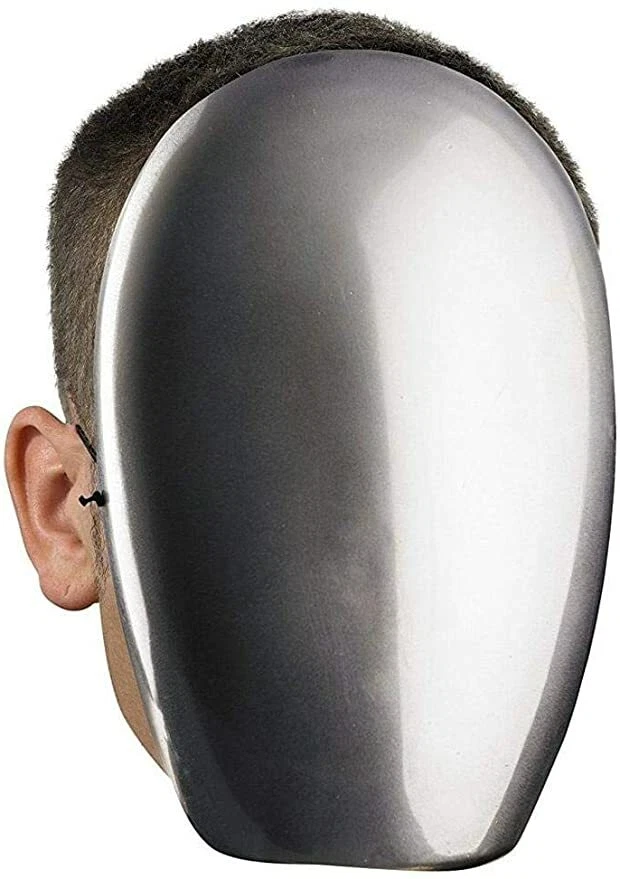 No Face Chrome Mask Faceless Robot Alien Cobra Look Costume Accessory - New  - Image 1 of 1