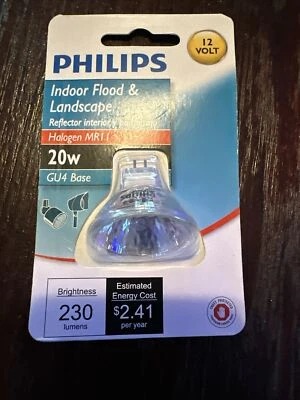 PHILIPS 20-Watt / 12-Volt MR11 Landscape  w/GU 4 Base - Image 1 of 2