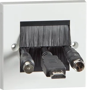 2G LETTERBOX STYLE FACEPLATE, 86 x 86MM, IDEAL FOR TIDY CABLE MANAGEMENT - Picture 1 of 1