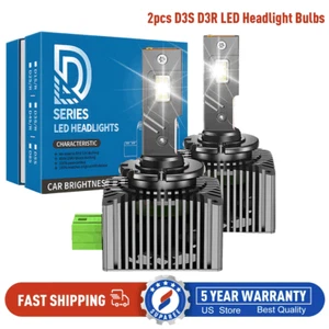 2pcs D3S D3R LED Headlight Bulbs 6500K Super White HID Xenon Conversion Kit - Picture 1 of 12