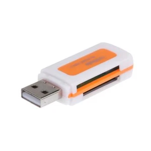 Mini USB2.0 4 Card Slots Smart Card Reader SD/MMC TF MS M2 Card Reader - Picture 1 of 3