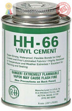 Rh Adhesives Hh-66 Industrial Strength Vinyl Cement Glue with Brush, 8 oz, Clear