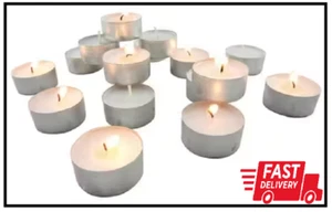 Stonebriar 6-7 Hour Long Burning Unscented Tea Light Candles, White 100 Pack - Picture 1 of 3