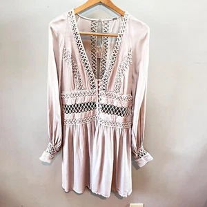 NEW Free People I Think I Love You Dress with Cut Work- Size 6 - Picture 1 of 8