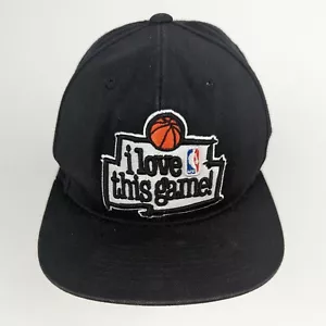 Vtg Mitchell Ness NBA I Love This Game Black Snapback Baseball Hat Cap One Size - Picture 1 of 9