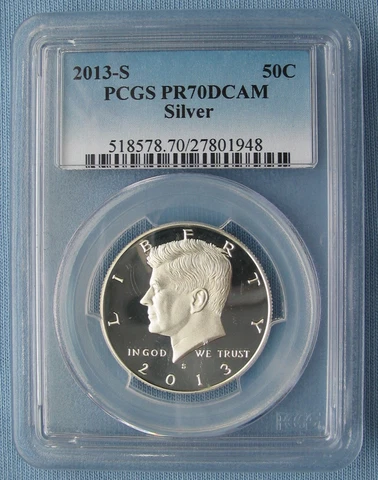 2013-S Silver Proof Kennedy Half Dollar - PCGS Graded PR70DCAM (50C pr70 dcam) Cover