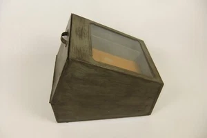 Estuche de exhibición de joyas o reloj vintage posiblemente antiguo con alarma de campana - Imagen 1 de 24