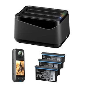 For Insta360 X5 Battery Charger X5 Battery Charging Cradle Storage Compartment - Picture 1 of 16