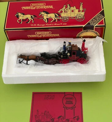 Matchbox Models of Yesteryear, YS39 Passagierkutsche mit Pferden 1820, OVP Neu - Bild 1 von 2