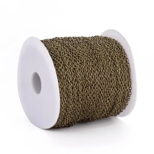 Chaîne Maille ovale laiton bronze 3x2 mm vendu par 2 mètres REF002 - Imagen 1 de 3